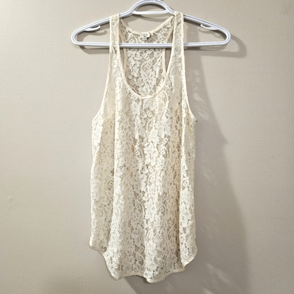 Wilfred - Madeline Ivory Lace Racerback Tank - Size XS